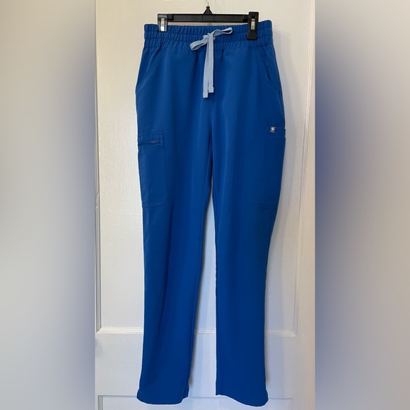 Figs Other - Figs High Waisted Yola Skinny Scrub Pants OG Scrunch Band Royal Blue XS
